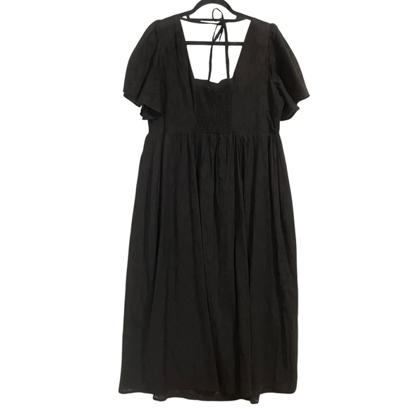 Seraphine Broderie Anglaise Maternity/Nursing Midi‎ Dress Black Size 12 - Picture 1 of 16